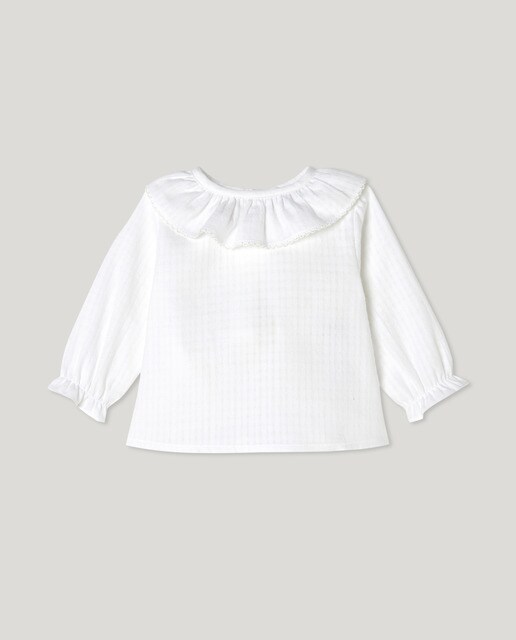 baby girl long sleeve white top