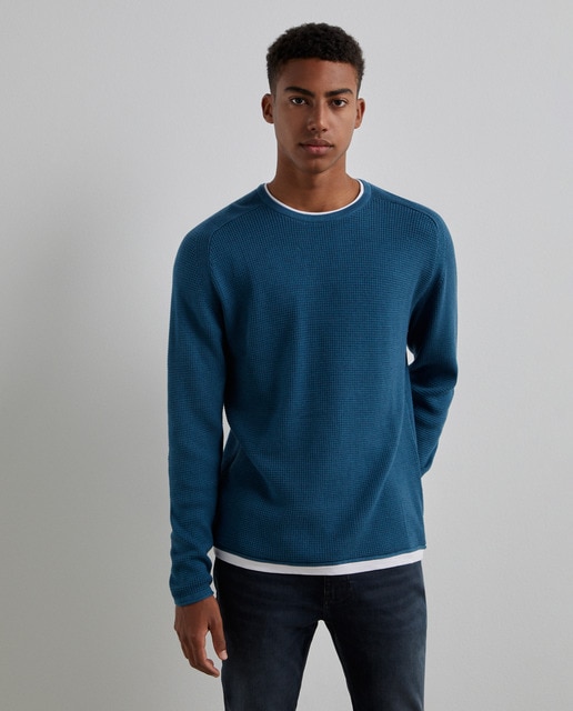 Jersey cuello redondo liso de hombre
