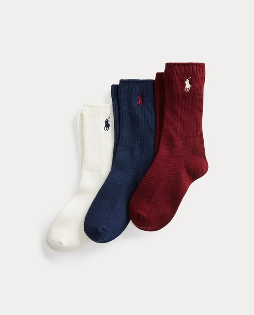 Pack de 3 calcetines de niño largos con caballo bordado
