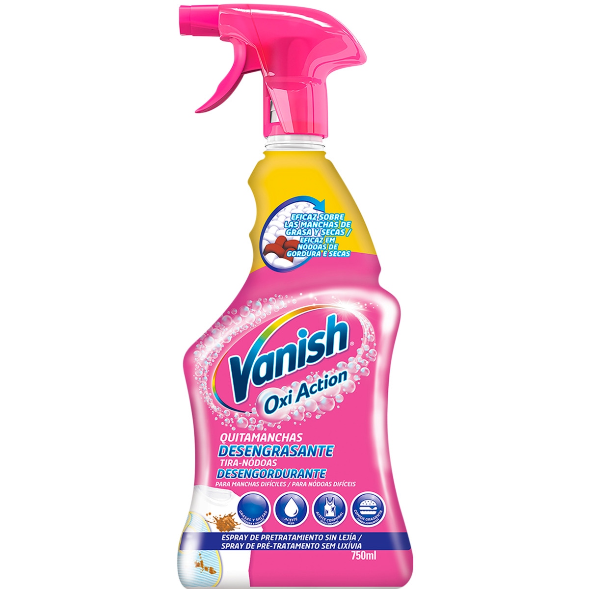 Vanish Tira Nódoas Desengordurante em Spray, 750 ml