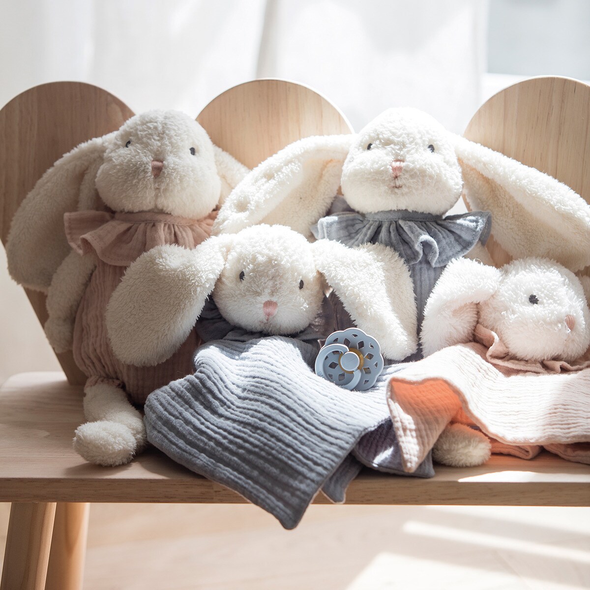Peluche de Coelho Soft Bunny Cinzento-8