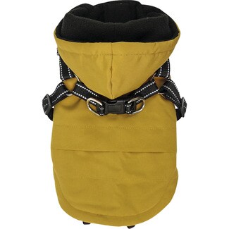 FRED&RITA abrigo con arnés para perros Mostaza 30 cm 1 unidad