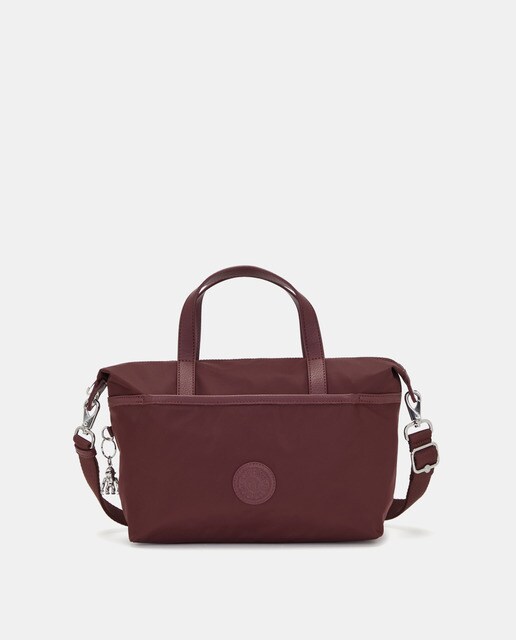 Burgundy tote best sale bag with zipper