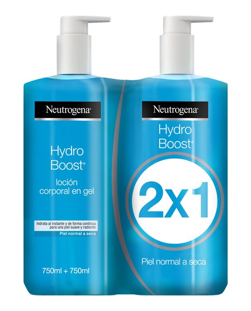 Pack Loción Corporal Hydro Boost  Gel Hidratante con Ácido Hialurónico Piel Normal a Seca Neutrogena