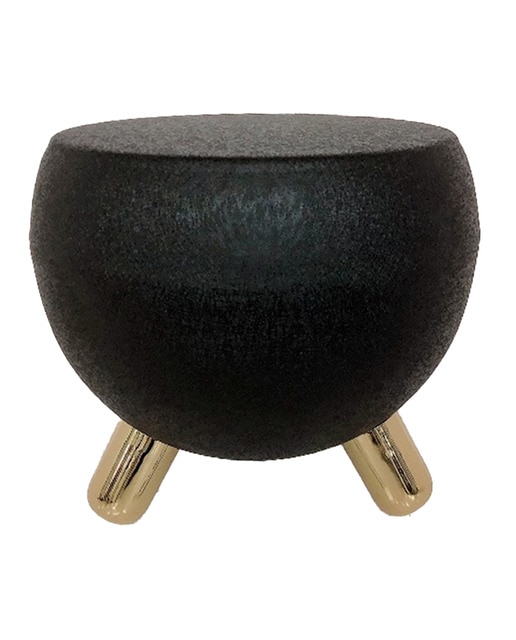 Mesita auxiliar hierro 51x51x44 rugoso negro