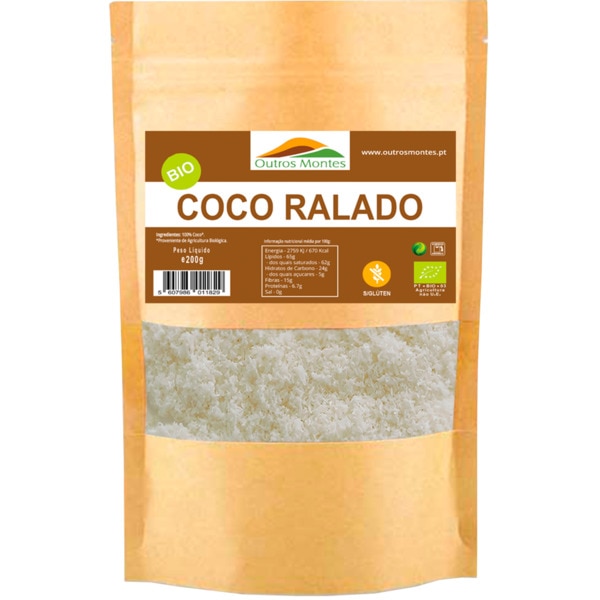 Coco Ralado e Desidratado embalagem 200 g