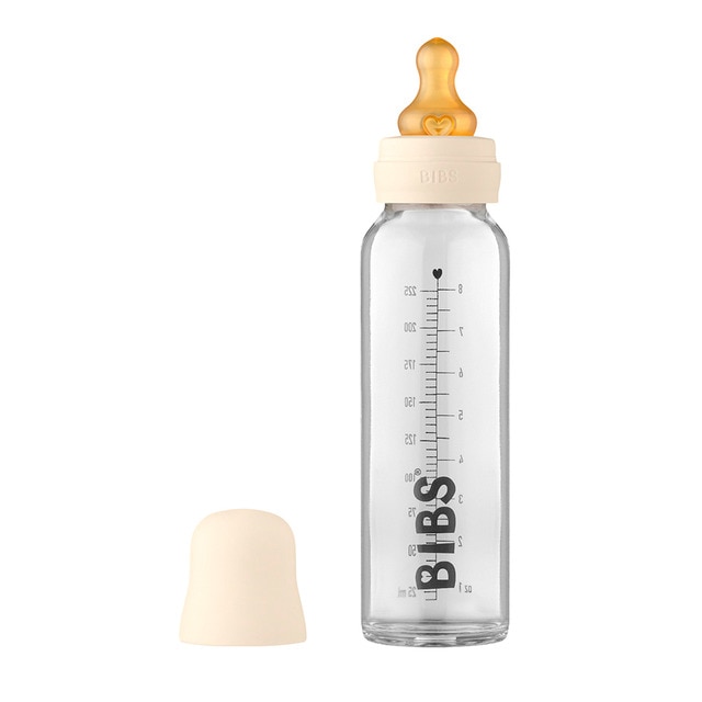 Biberón cristal BIBS tetina latex 225ml