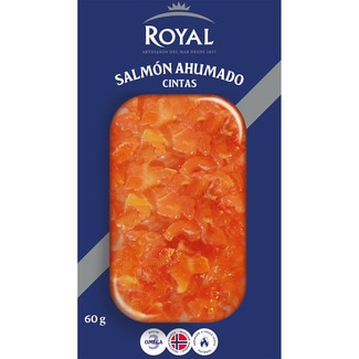 ROYAL smoked Norwegian salmon strips container 60 g