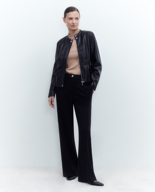 Cazadora biker de mujer