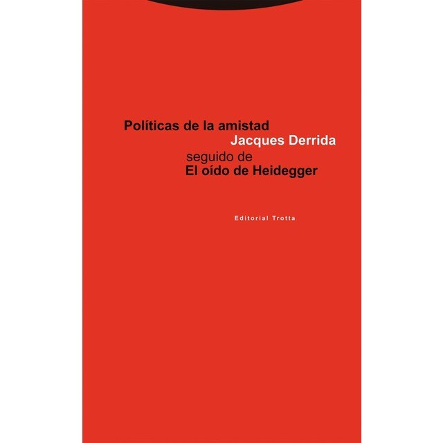 Políticas de la amistad seguido de El oído de Heidegger (Tapa blanda)