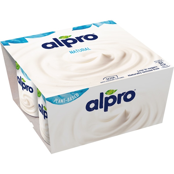 ALPRO especialidad vegetal de soja natural bajo en azúcares sin lactosa pack 4 unidades 125 g 