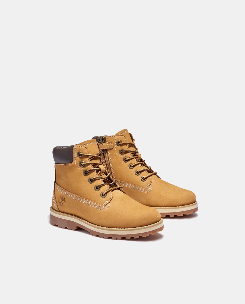 Botas com Cano Acolchoado, Sola Dentada e em Nobuck - Amarelo Timberland Amarelo-2