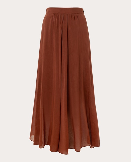 Falda midi de algodón