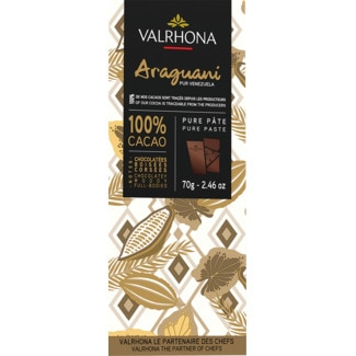 Valrhona Chocolate Araguani 100% Cacau embalagem 70 g