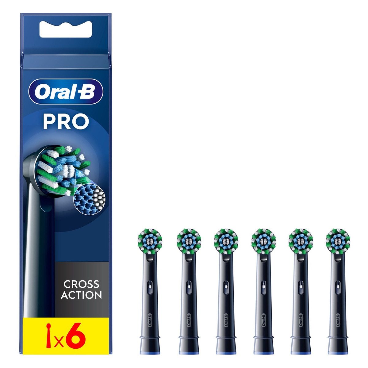 Oral b-Braun – Pack de 6 cabezales de recambio Oral b – Braun Cross Action.