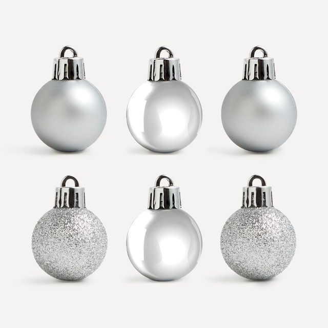 Set 27  Mini bolas liso con acabado mate y glitter Navidad El Corte Inglés