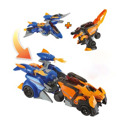 Figura Dinosaurio transformable Espinosaurio-Pterodáctilo Dinocar 3 en 1 Switch&Go Vtech