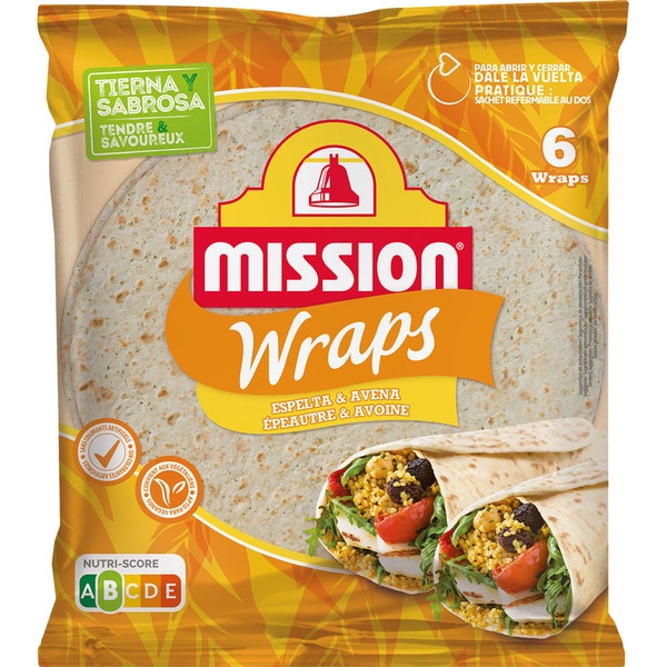 Dinkel-Hafer-Wraps 6 Stück Behälter 370 g
