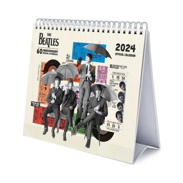 Calendario de escritorio deluxe 2024 The Beatles Erik beige multilingüe