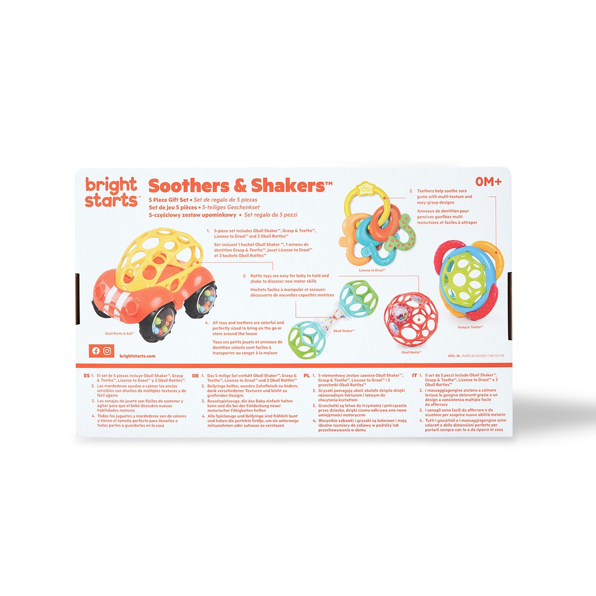 Brinquedos e Mordedores Soothers & Shakers™ 5 Peças Multicolor-8