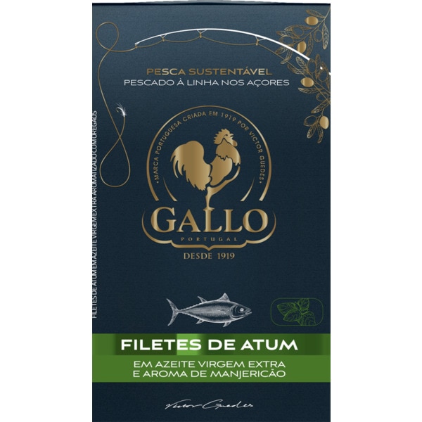 Atum Filete com Manjericão em Azeite Virgem Extra lata 120 g