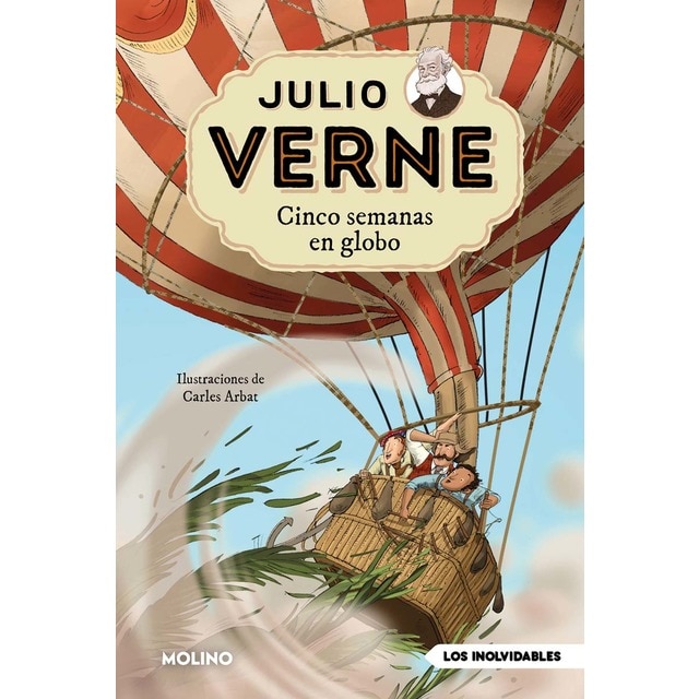 Julio Verne - Cinco semanas en globo (edición actualizada, ilustrada y adaptada)  (Tapa dura)