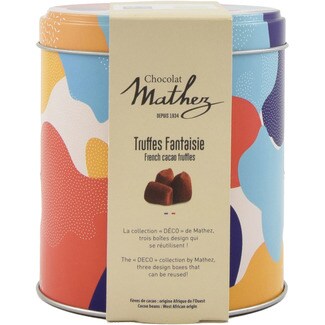 MATHEZ trufas de chocolate con pistacho lata 250 g