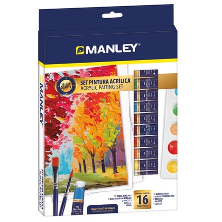 Set 16 pintura acrílica Manley