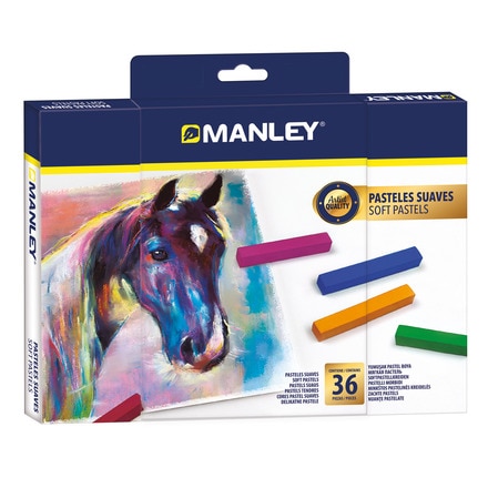 Estuche 36 pasteles suaves Manley