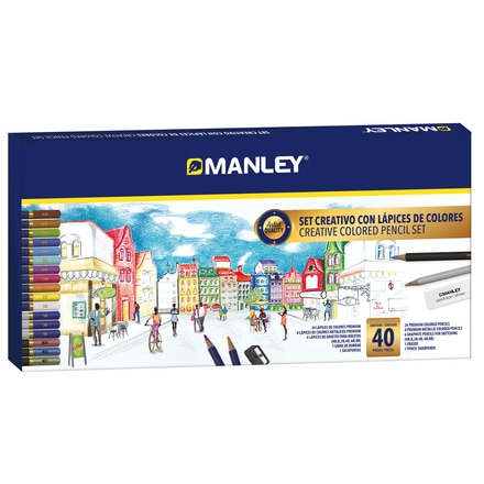 Set creativo con lápices de colores 40 piezas Manley