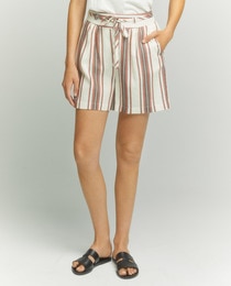 Striped shorts shop with bow