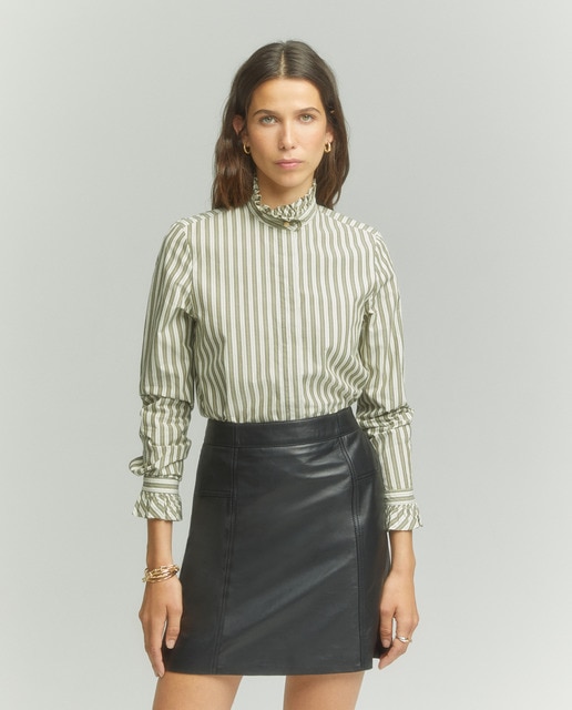 Camisa popelín de rayas mujer