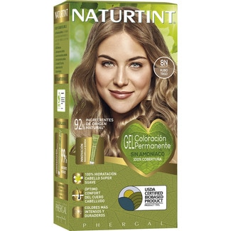 NATURTINT tinte rubio trigo 8N gel color permanente sin amoniaco caja 1 unidad