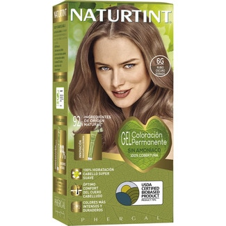 NATURTINT tinte rubio oscuro dorado 6G gel color permanente sin amoniaco caja 1 unidad