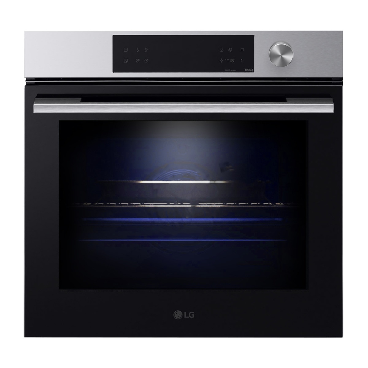 LG – Horno multifunción LG pirolítico, 76 l, display LCD con mando giratorio, función Instaview – WSED7612S.