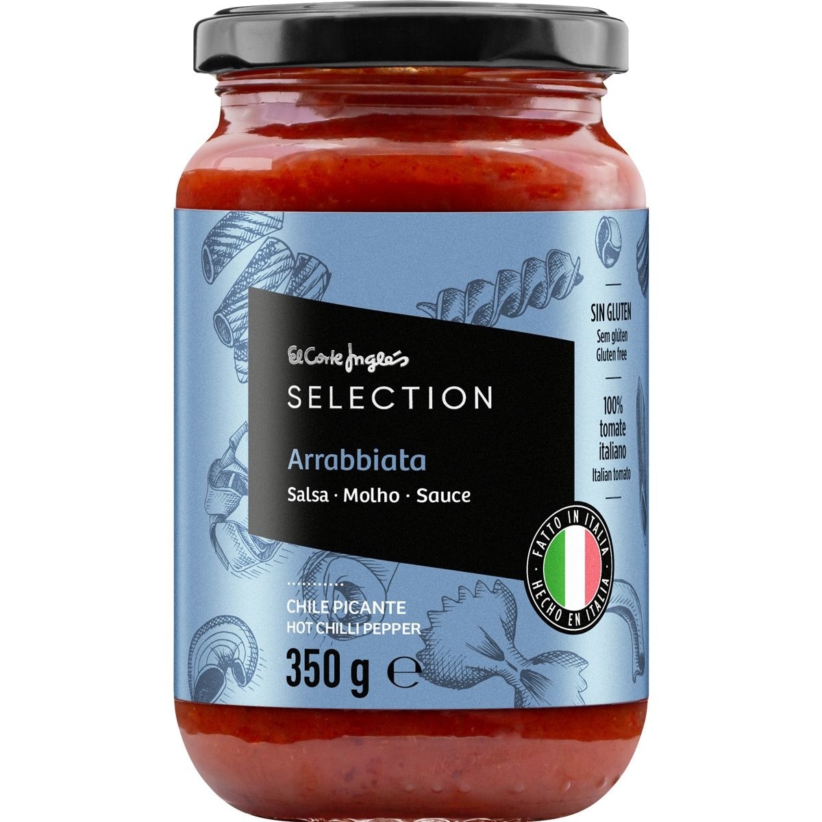 Salsa arrabbiata sin gluten bote 350 g neto escurrido · EL CORTE INGLES SELECTION · Supermercado