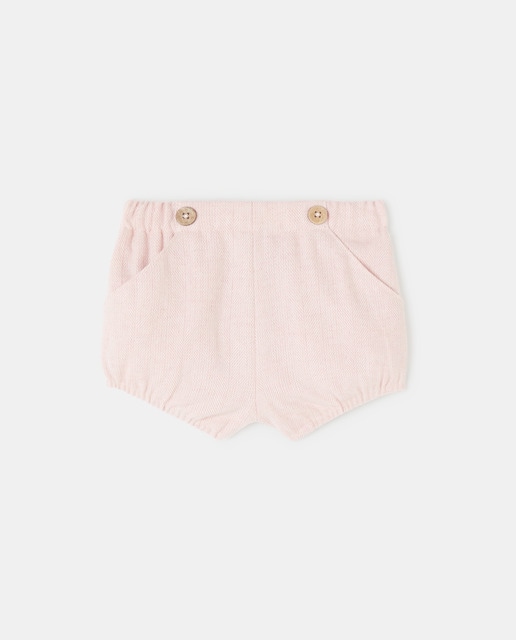 Short b b fille uni avec boutons Mode enfant El Corte Ingl s