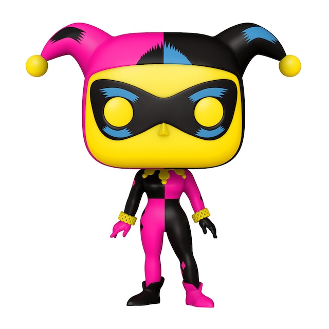 Figura Funko POP Harley Quinn Black Light DC Cómics.