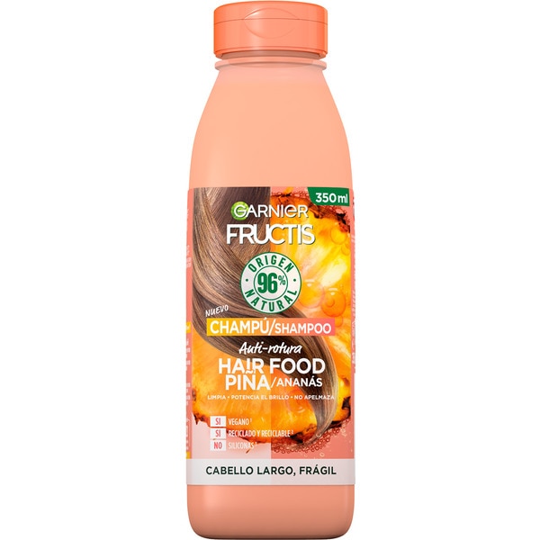 Champô Anti-rotura de Ananás para Cabelos compridos e frágeis embalagem 350 ml