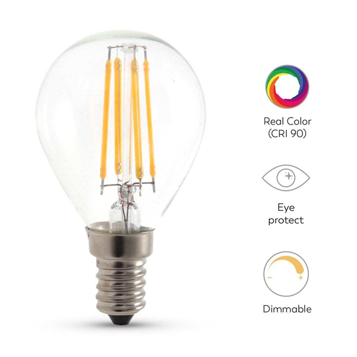 Lâmpada LED Dimable Esférica E14 461111A - 6 W - 810 lm - 2700 K 2