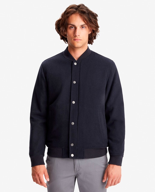 Chaqueta de hombre tipo bomber de lana