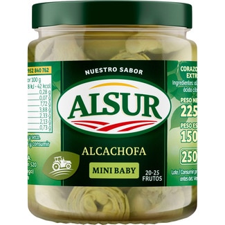 ALSUR mini baby artichoke hearts 20-25 pieces flask 150 drained weight g