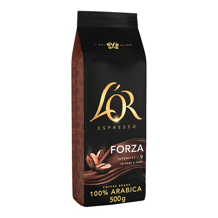 Paquete 500 g café Forza L'OR ESPRESSO en grano intensidad 9