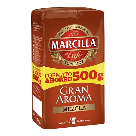 Paquete 500 g café molido mezcla Gran Aroma Marcilla