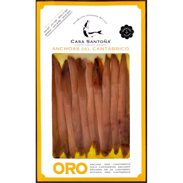 Oro Bay of Biscay anchovy fillets 10 loins container 60 g · CASA