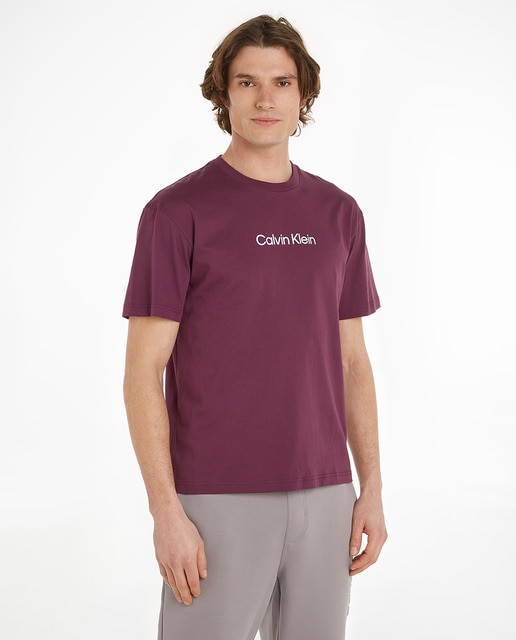 Calvin klein shop t shirt bordeaux