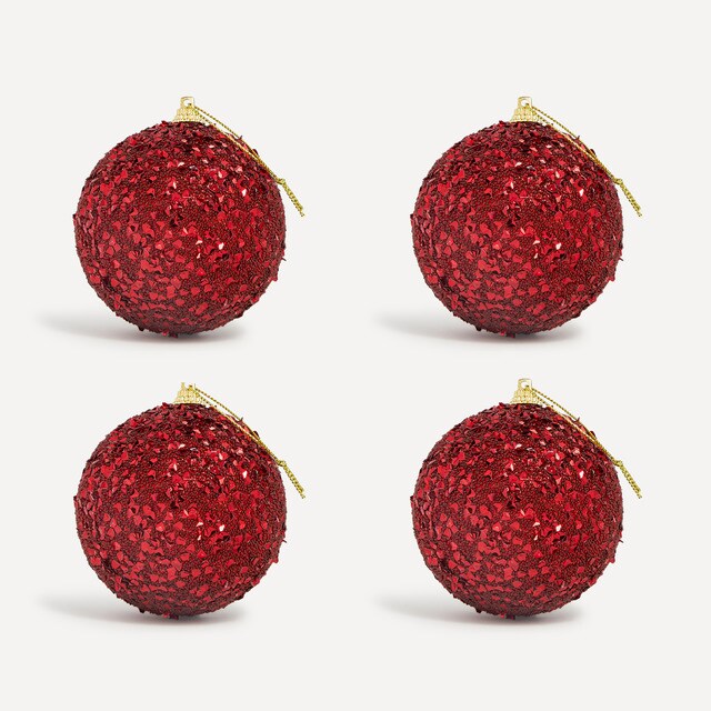El Corte Inglés Christmas set of 4 baubles with stones