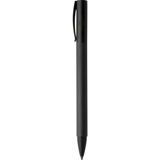 Bolígrafo trazo B Ambition All Black Faber-Castell negro.