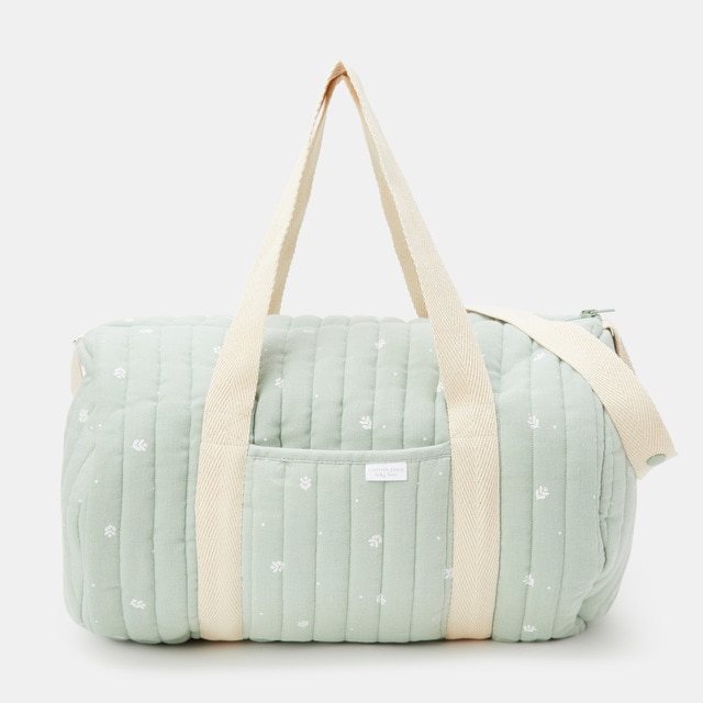Bolso maternal Cotton Juice Baby Home gasa acolchado de gasa hojitas