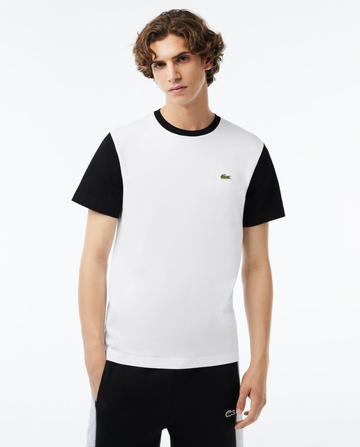 Lacoste - Camiseta regular fit de punto con diseño color block.
